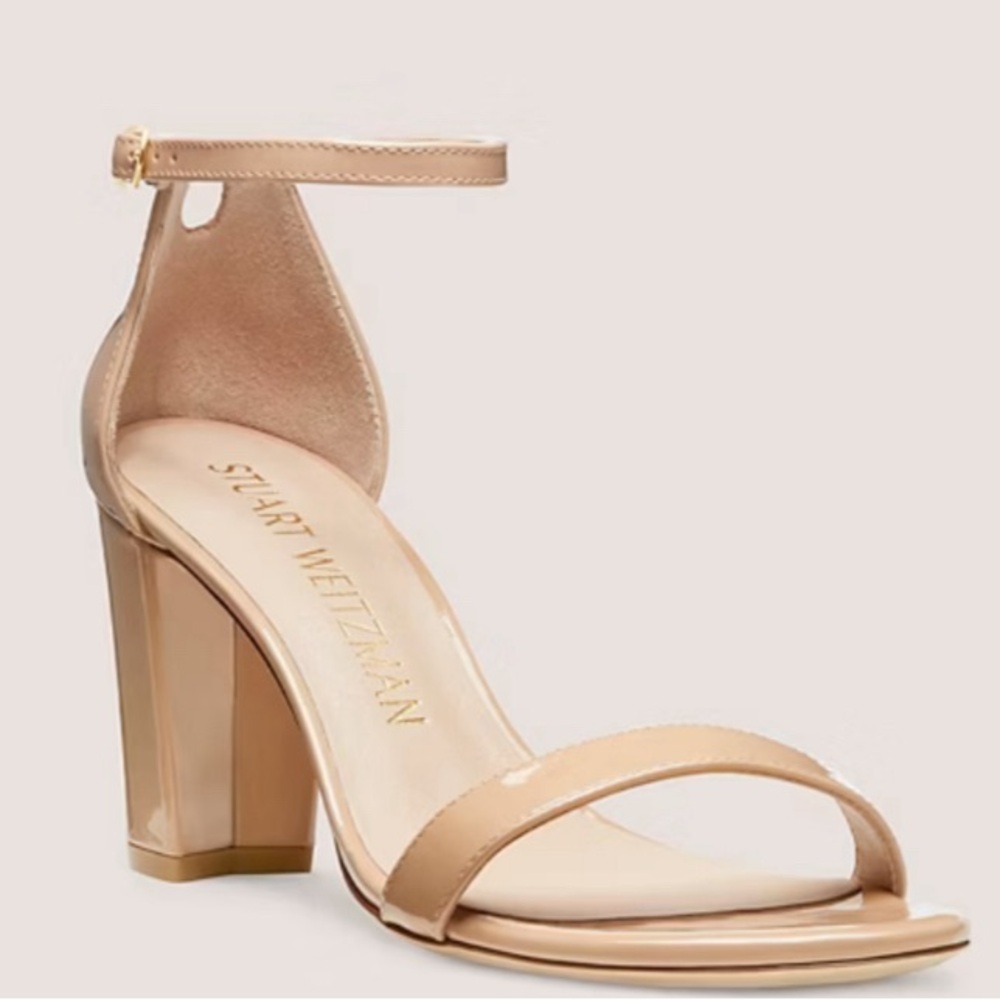 Stuart Weitzman NEARLYNUDE Strap Sandal. Currently $475 online.